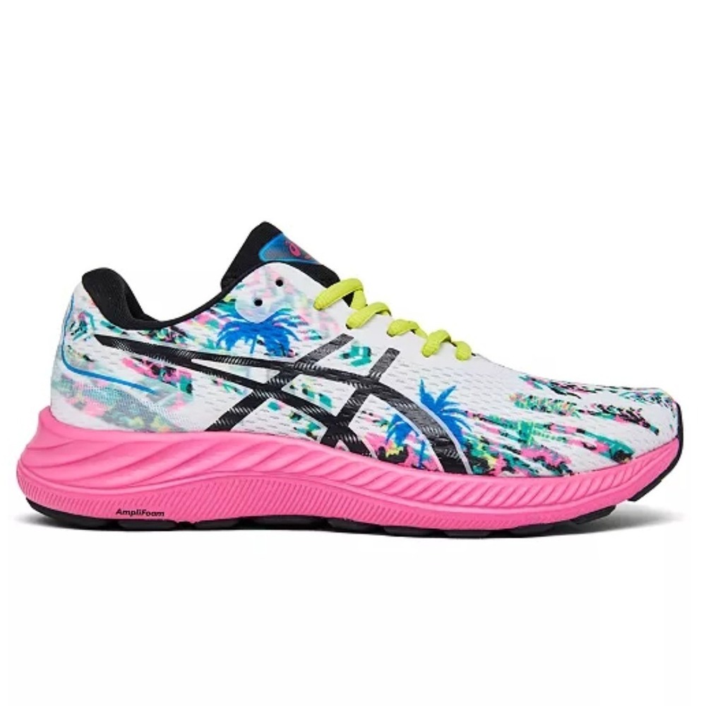 ASICS Gel-Excite 9 Womens 7.5 Tropical Palm Tree Running Shoes Pink 1012B281 NEW